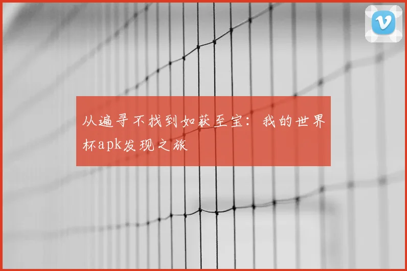 从遍寻不找到如获至宝：我的世界杯apk发现之旅
